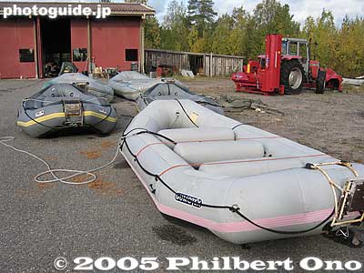 Rafts ready to roll from Käylä
Keywords: Finland river rafting Kitkajoki Käylä