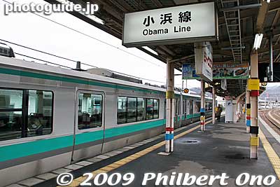 JR Obama Line at Tsuruga Station in Fukui Prefecture, the line's terminus. From Tsuruga, it takes 60 to 70 min. to Obama.
Keywords: fukui obama 