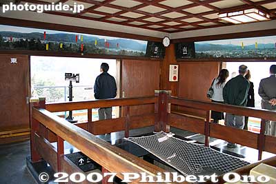 The 5th and top floor of castle tower has a nice lookout deck all.
Keywords: fukushima aizuwakamatsu aizu-wakamatsu tsurugajo castle tower donjon