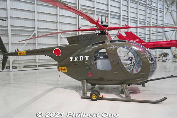 Kawasaki-Hughes OH-6J helicopter. I remember seeing this in movies.
Keywords: gifu Kakamigahara Air Space Museum aviation airplane