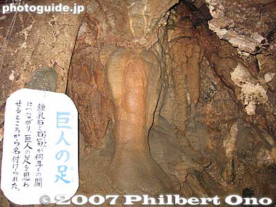 Giant's Leg 巨人の足
Keywords: gifu sekigahara stalactite cavern