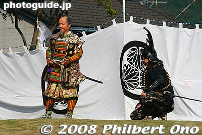 Tokugawa Ieyasu gives commands during the Battle of Sekigahara.
Keywords: gifu sekigahara battle festival matsuri 