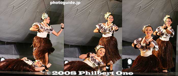 Backbend sequence by Māhealani Mika Hirao-Solem who later became Miss Aloha Hula at the 2010 Merrie Monarch Festival in Hilo, Hawai'i.
Keywords: gunma gumma shibukawa ikaho onsen spa hawaiian hula festival dancers girls women Hula Halau'O Kamuela stage performance