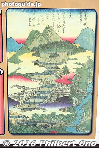 Ikaho was a favored summer retreat for the Imperial family and political figures in the late 19th century. Ukiyoe print of Ikaho.
Keywords: gunma gumma shibukawa ikaho spa onsen hot spring