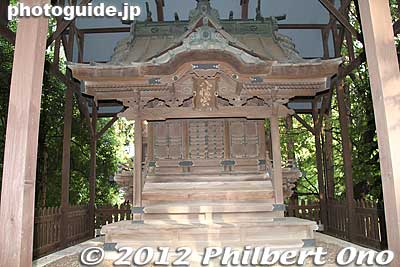 Hachiman Shrine on Tatebayashi Castle's Honmaru.
Keywords: gunma tatebayashi jonuma castle hachiman shrine honmaru