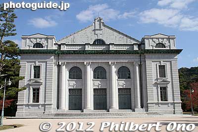 Ceremonial Hall. Built in 1917 and designed for holding ceremonies and moral education. One of the few buildings which we could enter. Etajima, Hiroshima.
Keywords: hiroshima etajima island naval academy Japanese Maritime Self Defense Force First Service School japanbuilding