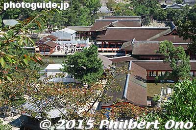 Itsukushima shrine as seen from Tahoto Pagoda on Miyajima.
Keywords: hiroshima hatsukaichi miyajima Itsukushima shrine