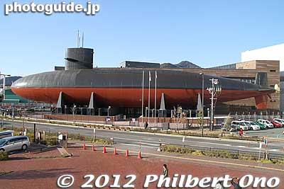 The JMSDF (Japan Maritime Self-Defense Force) Kure Museum is mainly a submarine museum whose main attraction is the decommissioned Japanese sub called Akishio. The museum is conveniently right across the street from the Yamato Museum.
Keywords: hiroshima kure JMSDF Japan Maritime Self-Defense Force museum submarines japandesign