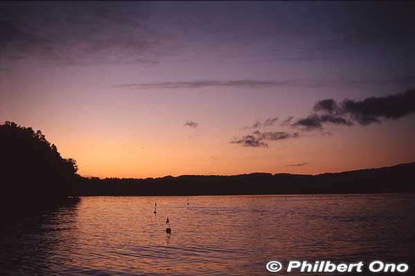 Lake Akan at sunset.
Keywords: hokkaido kushiro lake akan