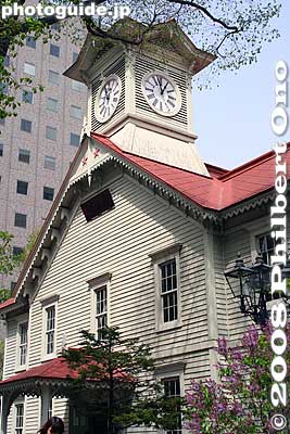 The construction of the tower and installation of the clock was completed in 1881. The clock was made by Howard Clock Co. of Boston, MA. It is still in the Clock Tower, sounding its original chime.
Keywords: hokkaido sapporo clock tower important cultural property historic building