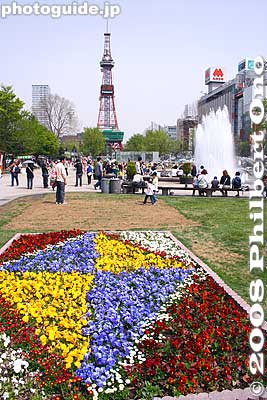 Numerous flower beds in the park.
Keywords: hokkaido sapporo odori koen park flowers