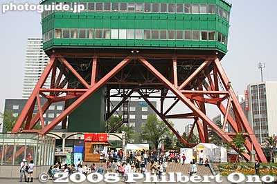 Foot of Sapporo TV Tower. An elevator takes you up to the top lookout deck.
Keywords: hokkaido sapporo odori koen park tower