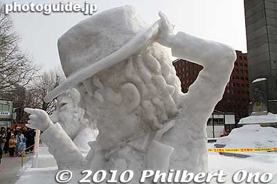 Michael Jackson snow sculpture 
Keywords: hokkaido sapporo snow festival ice sculptures 