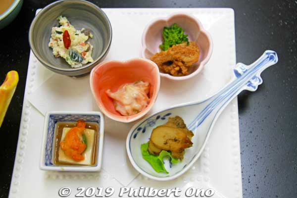 Appetizers.
Keywords: ibaraki kitaibaraki izura coast hotel japanfood