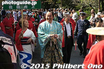 Hanada Masaru, former Yokozuna Wakanohana acting as the daimyo lord at Hakone Daimyo Gyoretsu
Keywords: kanagawa hakone-machi yumoto daimyo gyoretsu feudal lord procession samurai matsuri11 japancelebrity