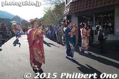 Keywords: kanagawa hakone-machi yumoto daimyo gyoretsu feudal lord procession samurai matsuri kimono