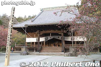 Soshido Hall at Myohonji temple, Kamakura. 祖師堂
Keywords: kanagawa kamakura myohonji buddhist temple nichiren sakura cherry blossoms