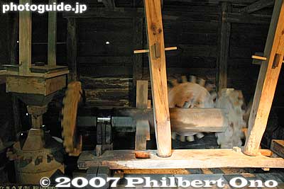 Inside water mill
Keywords: kanagawa kawasaki minka japanese-style folk farm home house thatched roof minkaen