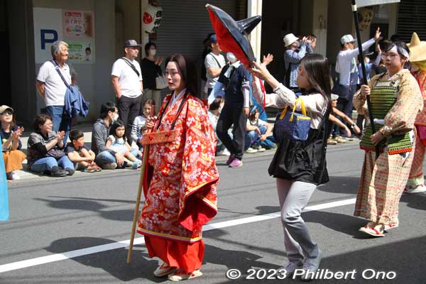 Lord Hojo Ujiyasu's wife Zuikei-in. (Imagawa Ujichika's daughter). 北条氏康正室 瑞渓院(今川氏親娘) 旭丘高校
Keywords: Kanagawa Odawara Hojo Godai Matsuri Festival samurai parade