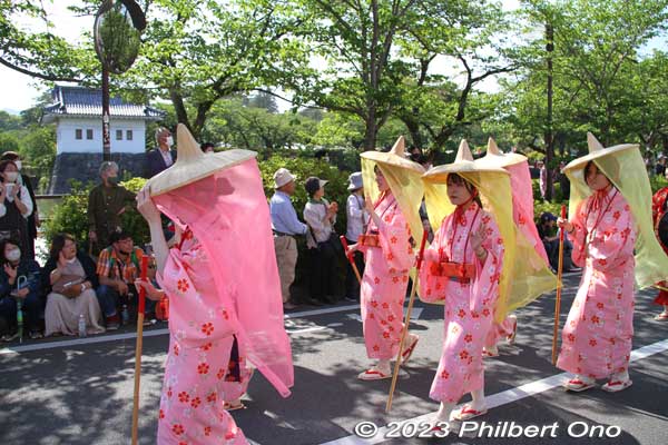 Ladies in waiting for Tokuhime, wife of Hojo Ujinao. 
Keywords: Kanagawa Odawara Hojo Godai Matsuri Festival samurai parade