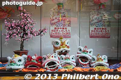 Chinese New Year window display.
Keywords: kanagawa yokohama chinatown chinese new year