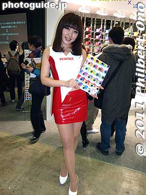 Pentax girl at CP+ 2011 Camera Show.
Keywords: kangawa yokohama cp+ camera photo imaging expo show japanfashion
