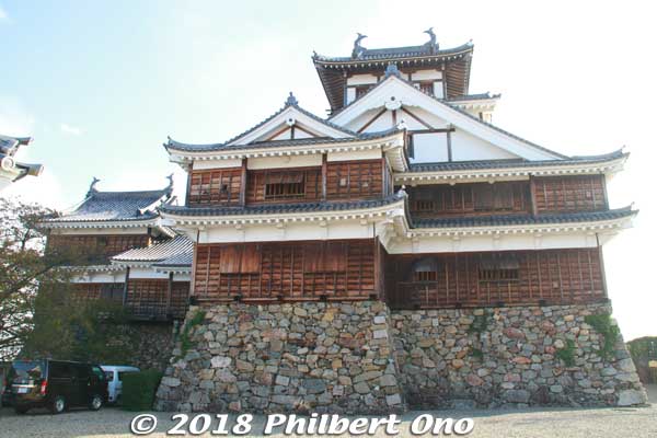 Rear view of Fukuchiyama Castle. 
Keywords: kyoto Fukuchiyama Castle japancastle