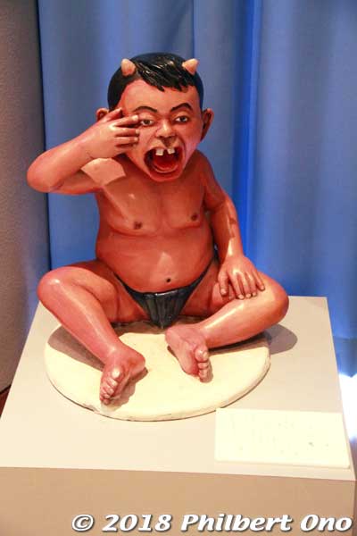 Child demon (バジ鬼) from Bali, Indonesia. Protects children from danger by warning them if they are in danger.
Japanese Oni Exchange Museum in Fukuchiyama, Kyoto Prefecture.
Keywords: kyoto Fukuchiyama oni museum ogre demon devil japansculpture