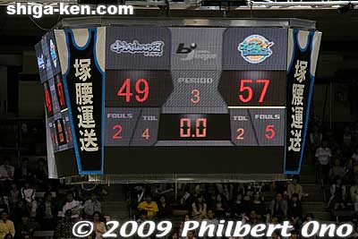Lakestars still lead at the end the 3rd period.
Keywords: kyoto hannaryz pro basketball game bj-league shiga lakestars 