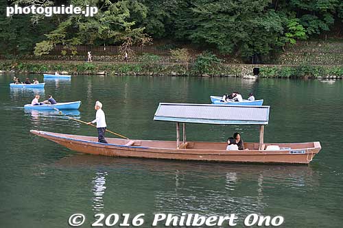 Yakata-bune boat ride at Arashiyama, Kyoto.
Keywords: kyoto arashiyama