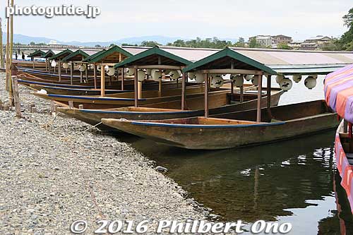 Boats for seeing cormorant fishing.
Keywords: kyoto arashiyama