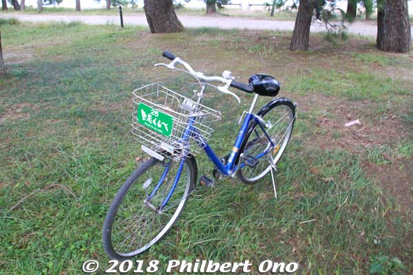 My rental bicycle. Rental bicycles also available at the entrance to the Amanohashidate sandbar.
Keywords: kyoto miyazu Amanohashidate