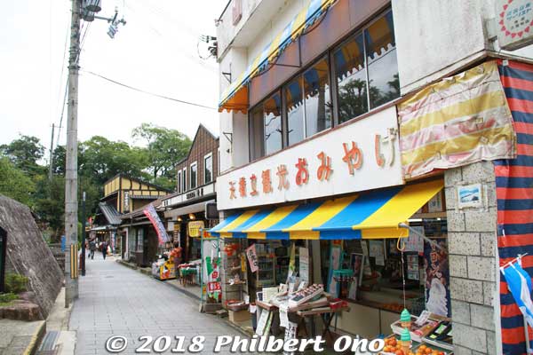 Path to nearby Moto-Ise Kono Shrine is lined with souvenir shops.
Keywords: kyoto miyazu Amanohashidate
