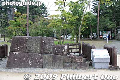 Sample stone work on a castle wall.
Keywords: miyagi sendai castle 