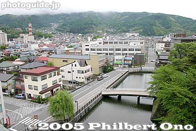View of moat from castle tower
Keywords: nagano prefecture suwa takashima castle