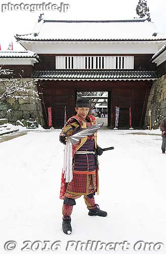 Dressed as Sanada at Ueda Castle, Nagano Prefecture.
Keywords: nagano ueda castle sanada clan japancastle