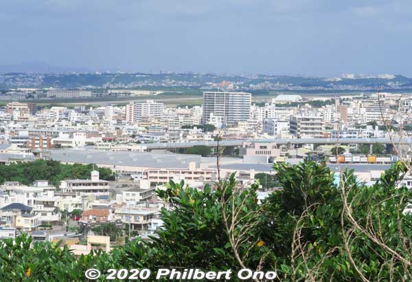 In the distance, the runway at Futenma Air Base as seen from Hacksaw Ridge. This is the air base slated to move to another location where it is less populated..
Keywords: okinawa urasoe castle hacksaw ridge
