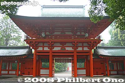 Keywords: saitama omiya hikawa shrine shinto gate