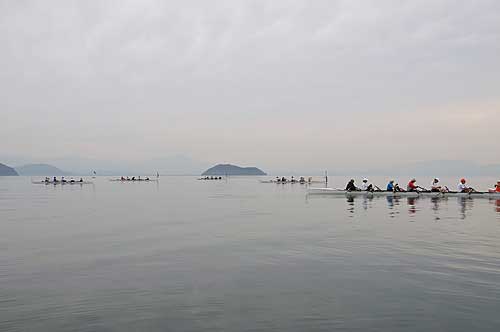 Heading for Sugaura, a small lakeside town in northern Lake Biwa.
