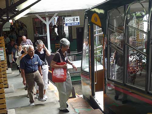 June 8, 2011 (Day 5): Day trip to Enryakuji temple on Mt. Hie in Otsu. This is the cable car station at Sakamoto, at the foot of Mt. Hie (Hie-zan) in western Shiga.
