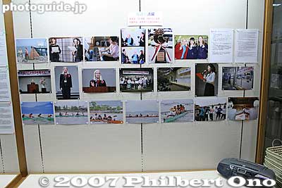 Fifth and final panel showing photos of our song-related activities.
Keywords: shiga lake biwa rowing song photo exhibition gallery