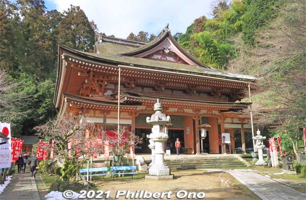 Benzaiten-do Hall, Hogonji Temple's Hondo main hall.
Keywords: shiga lake biwa rowing song biwako shuko no uta chikubushima nagahama shrine temple