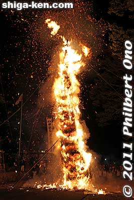 Soon the entire torch burns.
Keywords: shiga omi-hachiman hachiman matsuri festival fire torches shigabestmatsuri