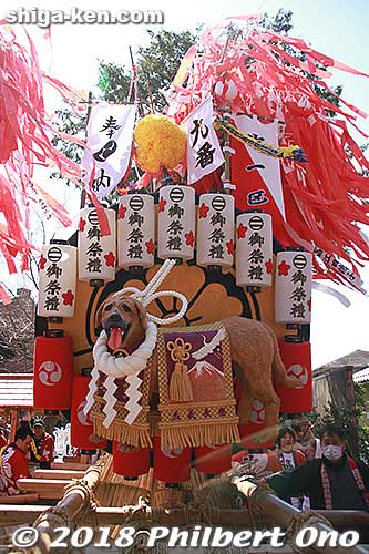 Dai-ikku float. 第一区
Keywords: shiga omi hachiman sagicho matsuri festival float 2018 dog