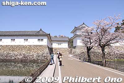 Ninomaru-Sawaguchi Tamon Yagura Turret and cherry blossoms. Tamon yagura were long corridor-type turrets.
Keywords: shiga hikone castle sakura cherry blossoms