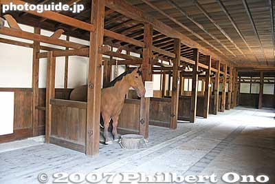 Inside Umaya Horse Stable, open to the public for the 400th anniversary onward in 2007.
Keywords: shiga hikone castle