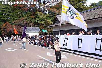 Flags from sister cities.
Keywords: shiga hikone castle parade festival matsuri