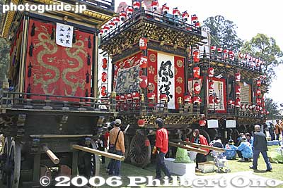 Rear view of floats
Keywords: shiga hino-cho matsuri festival float