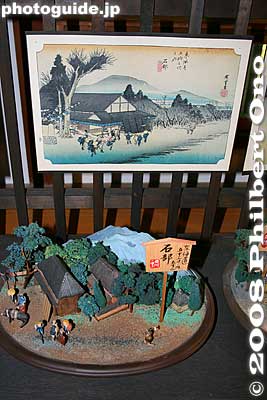 Bonkei of Ishibe-juku in Koka's neighboring city of Konan. It shows a teahouse which has been [url=http://photoguide.jp/pix/thumbnails.php?album=171]reconstructed in Ishibe[/url].
Keywords: shiga koka tsuchiyama-cho tsuchiyama-juku tokaido station shukuba post stage town museum