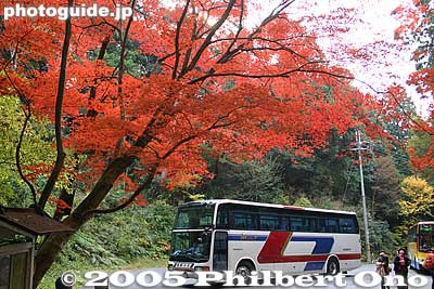 Tour bus parking halfway up the mountain
Keywords: shiga prefecture hatasho-cho koto sanzan kongorinji temple fall autumn colors